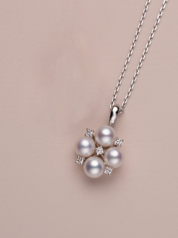 Colier din argint S925 cu placare 14K aur, perlă și zirconiu – pandant, stil retro lux