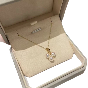 Colier din argint 925 cu pandantiv din perlă de apă dulce, perlă rotundă, stil natural și drăguț