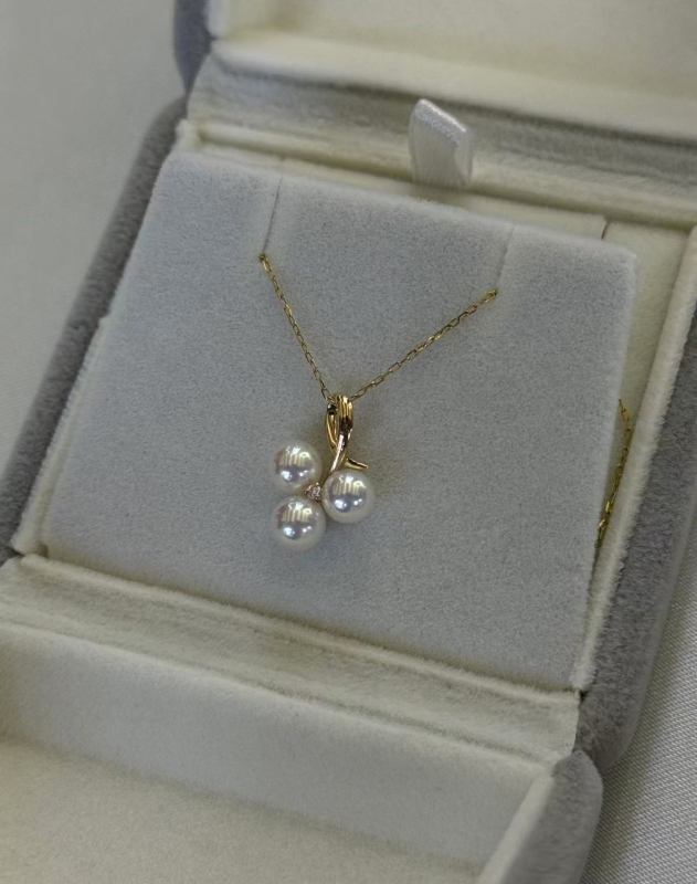 Colier din argint 925 cu pandantiv din perlă de apă dulce, perlă rotundă, stil natural și drăguț