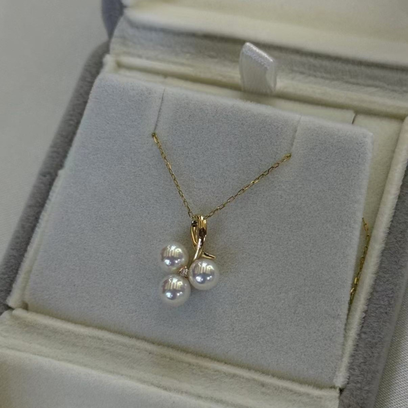 Colier din argint 925 cu pandantiv din perlă de apă dulce, perlă rotundă, stil natural și drăguț