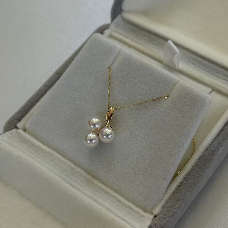 Colier din argint 925 cu pandantiv din perlă de apă dulce, perlă rotundă, stil natural și drăguț