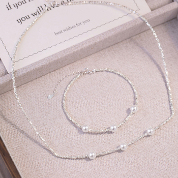 Colier din argint 925 cu pandantiv multi-strat, lanț regulat, lungime 41–50 cm, Lihe and Row