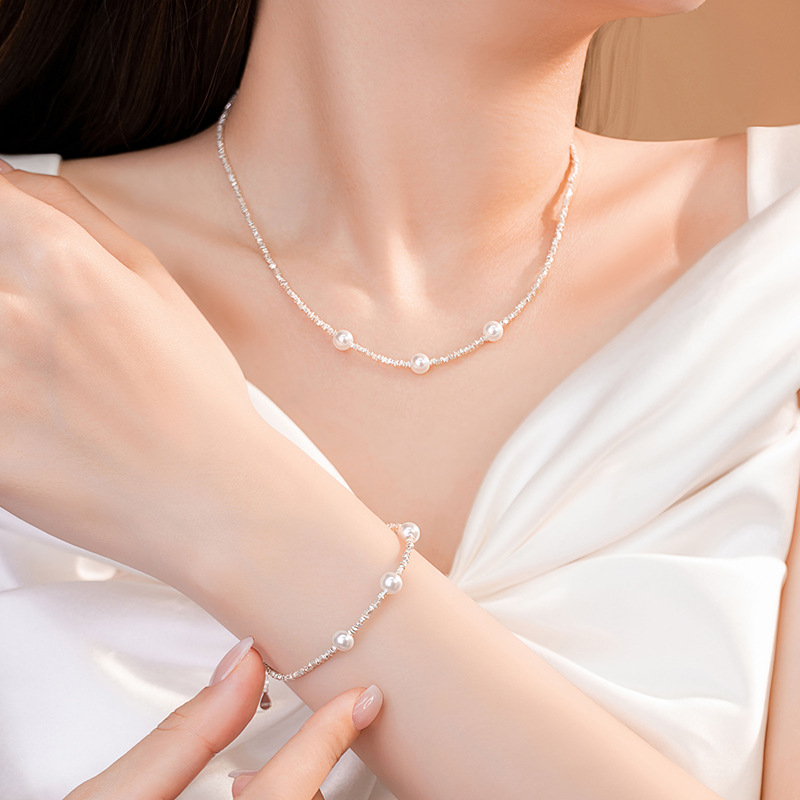 Colier din argint 925 cu pandantiv multi-strat, lanț regulat, lungime 41–50 cm, Lihe and Row