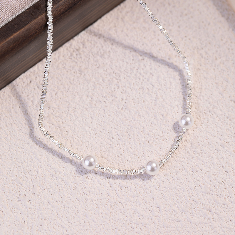 Colier din argint 925 cu pandantiv multi-strat, lanț regulat, lungime 41–50 cm, Lihe and Row