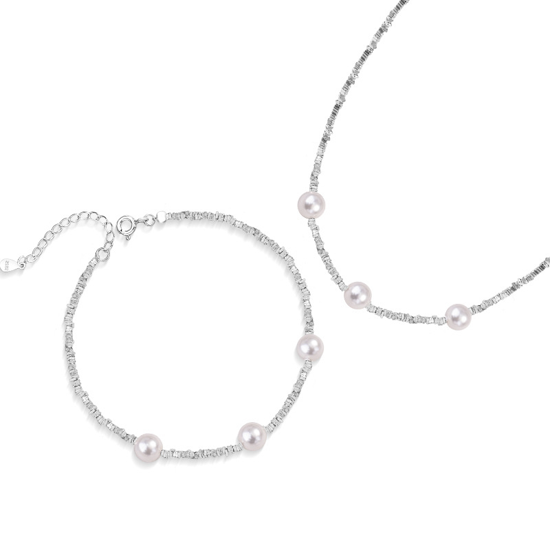 Colier din argint 925 cu pandantiv multi-strat, lanț regulat, lungime 41–50 cm, Lihe and Row