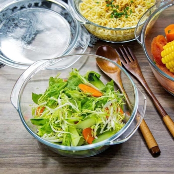 Staklena zdjela za kuhanje jaja na paru s poklopcem, termički otporno borosilikatno staklo, nepravilnog oblika, emajlirani površ, nije pogodno za mikrovalnu pećnicu