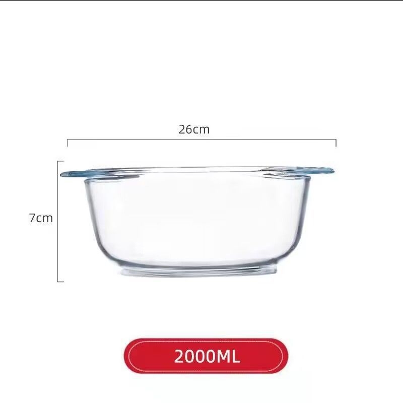 Staklena zdjela za kuhanje jaja na paru s poklopcem, termički otporno borosilikatno staklo, nepravilnog oblika, emajlirani površ, nije pogodno za mikrovalnu pećnicu