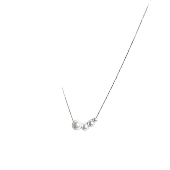 Colier cu pandantiv gradient din sidef, argint 925 pe întreaga lungime, lanț tip box, design geometric în formă U