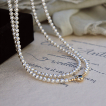 Ogrlica od imitacijskih perli s privjeskom od organskog stakla, geometrijski dizajn, završna pečena boja, ogrlica od perli