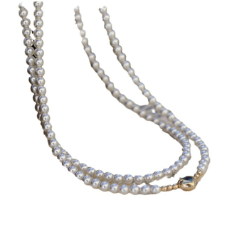 Ogrlica od imitacijskih perli s privjeskom od organskog stakla, geometrijski dizajn, završna pečena boja, ogrlica od perli