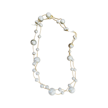 Colier din cupru cu electroplacare, lanț clavicular, pandantiv din aliaj, lungime 81 cm+, stil geometric simplu