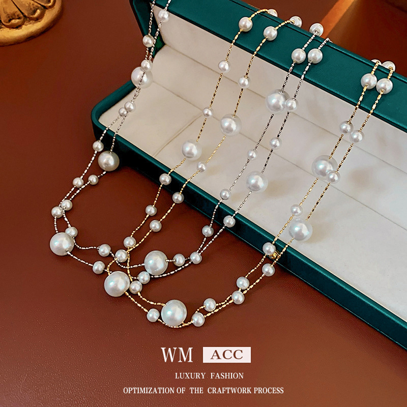 Colier din cupru cu electroplacare, lanț clavicular, pandantiv din aliaj, lungime 81 cm+, stil geometric simplu