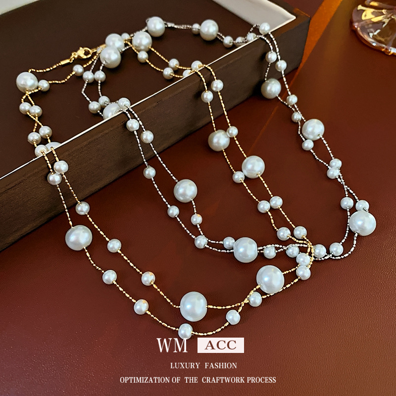 Colier din cupru cu electroplacare, lanț clavicular, pandantiv din aliaj, lungime 81 cm+, stil geometric simplu