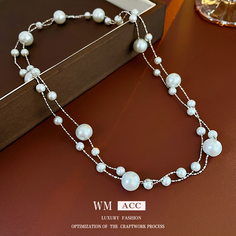 Colier din cupru cu electroplacare, lanț clavicular, pandantiv din aliaj, lungime 81 cm+, stil geometric simplu