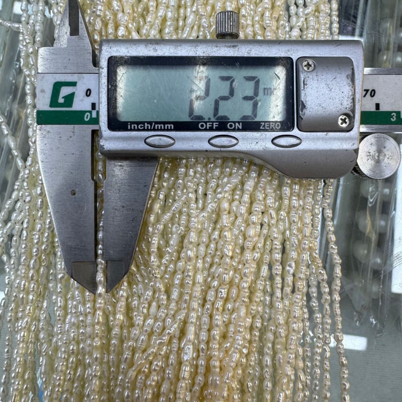 Set de bijuterii: perle de apă dulce, mărgele în formă de orez, 2–3–4 mm, luciu ridicat, pentru bijuterii DIY (colier și brățară)