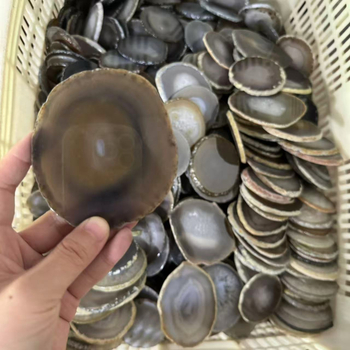 Polírozott természetes achát korong dísz – dekoratív elem és poháralátét, természetes anyag, VVS tisztaság