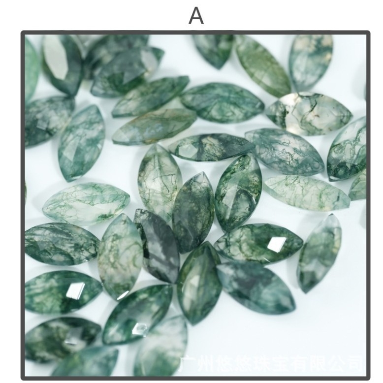 Gyűrű cabochon, vízi achát, ló szem alak, VVS tisztaság, csiszolás és polírozás, testreszabás elérhető