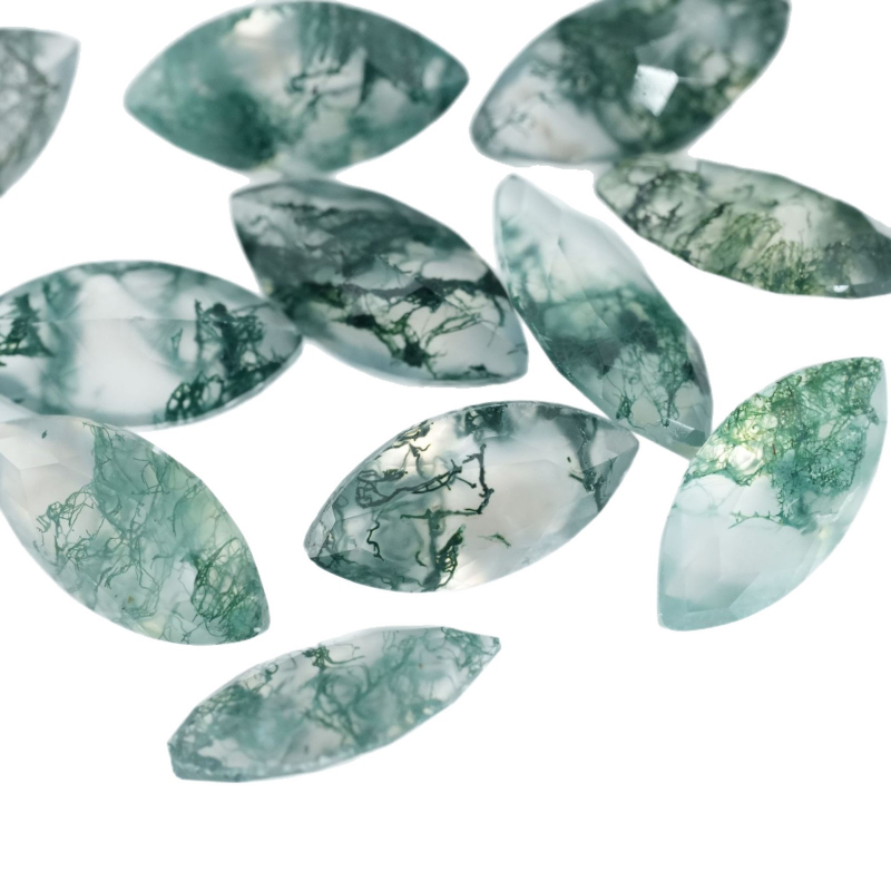 Gyűrű cabochon, vízi achát, ló szem alak, VVS tisztaság, csiszolás és polírozás, testreszabás elérhető