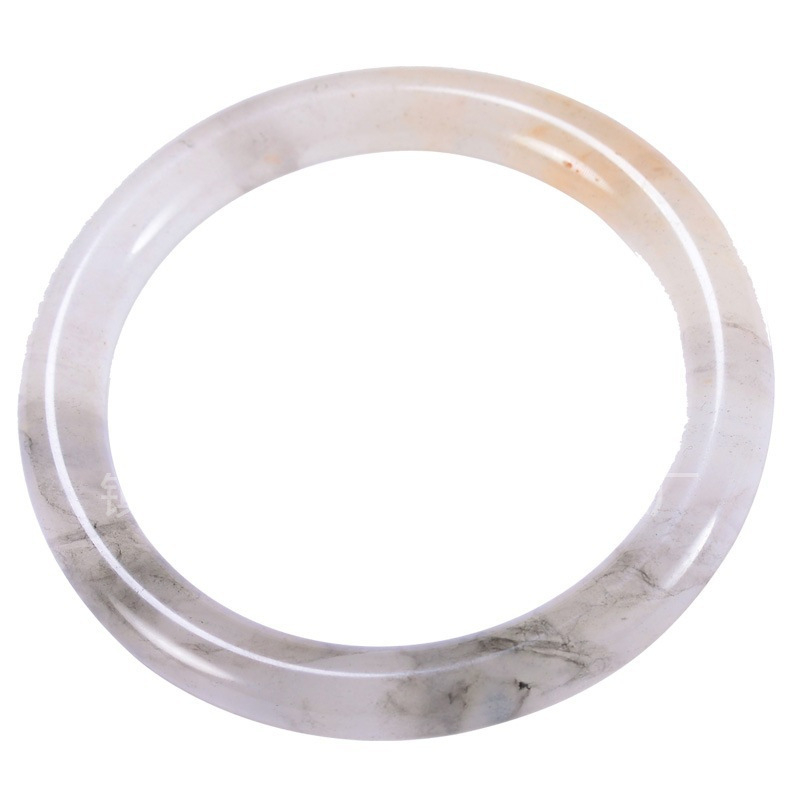 Természetes kvarcitos jáde karkötő, kör alakú forma, polírozott felület