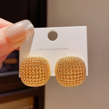 Cercei – Geometrice goale; bază din aliaj cu placare; placare electrochimică; pentru femei