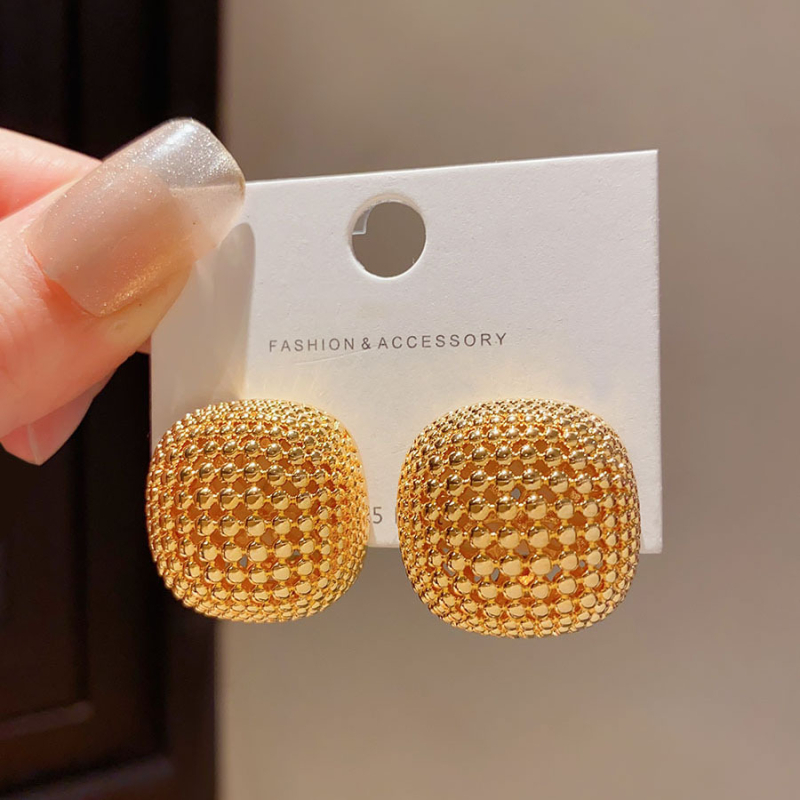 Cercei – Geometrice goale; bază din aliaj cu placare; placare electrochimică; pentru femei