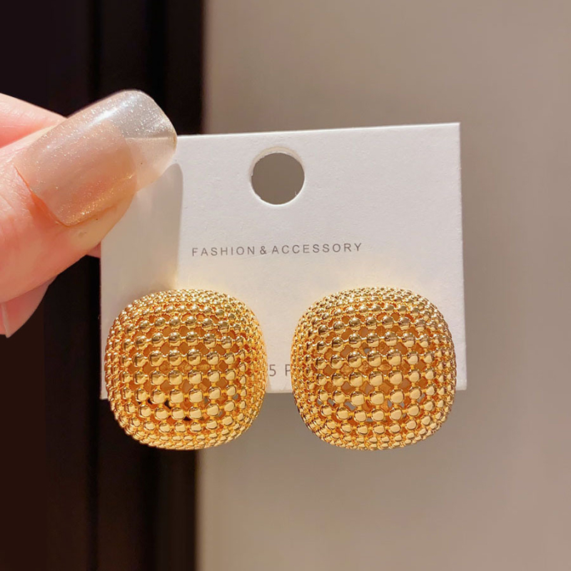 Cercei – Geometrice goale; bază din aliaj cu placare; placare electrochimică; pentru femei