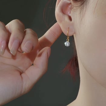 Cercei geometrici din argint 925 – stil coreean, execuție precisă