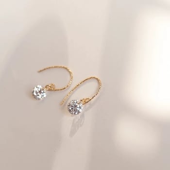 Cercei geometrici din argint 925 – stil coreean, execuție precisă