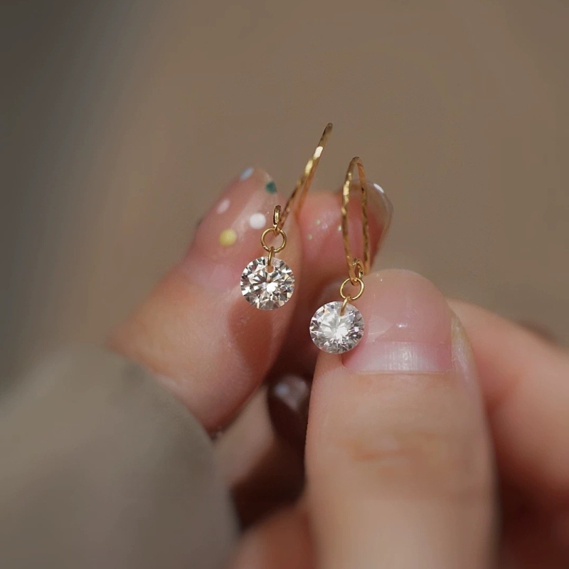 Cercei geometrici din argint 925 – stil coreean, execuție precisă