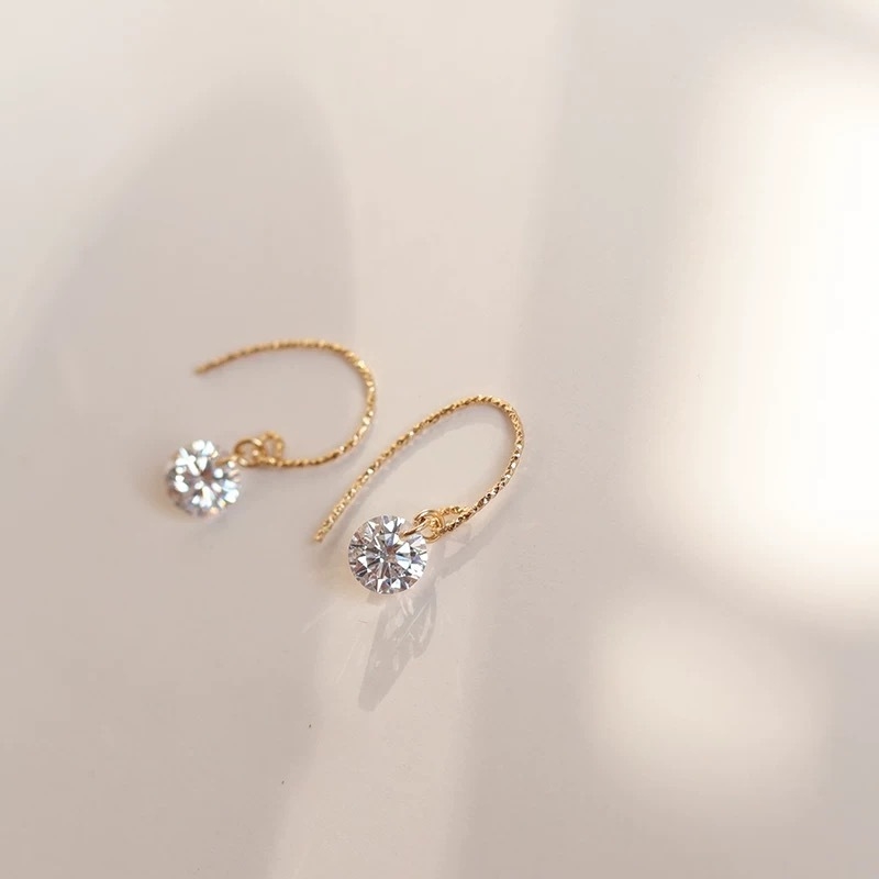 Cercei geometrici din argint 925 – stil coreean, execuție precisă