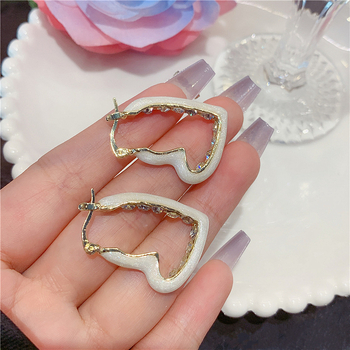 Cercei în formă de fundă, argint 925, cu cristale