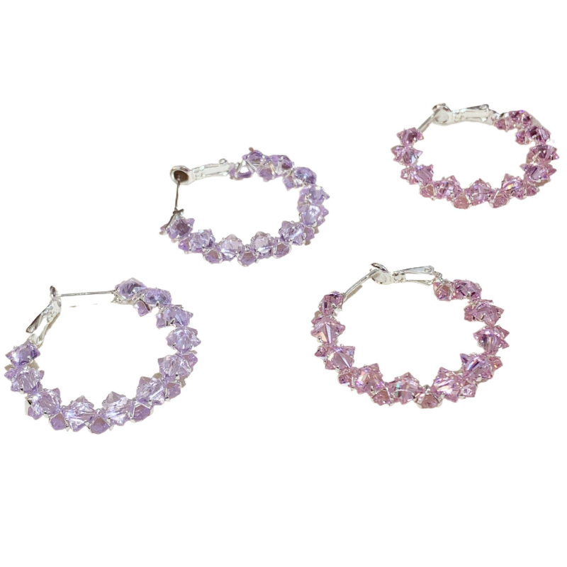 Bakrene geometrijske kružne naušnice, elektroplatirane, marka YIFANSHI, za žene