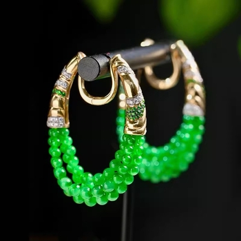 Naušnice od legure s geometrijskim dizajnom, elektroplatirane, elegantan stil za žene