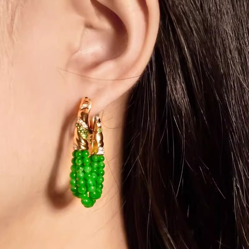 Naušnice od legure s geometrijskim dizajnom, elektroplatirane, elegantan stil za žene