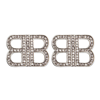 Ženske naušnice – srebrni nakit, oblik: slova/tekst, dizajn dvostrukog slova B, stil Japana i Južne Koreje, svježi i sladak dojam