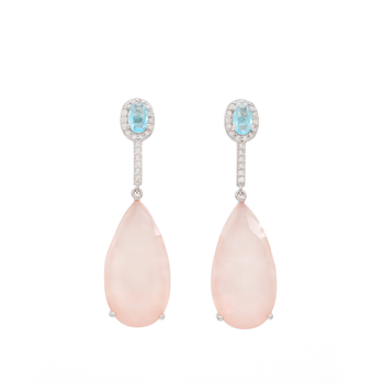 Bakreni naušnici s geometrijskim dizajnom, 5A cirkon ugrađen, elektroplatiranje, Xingyu Jewelry