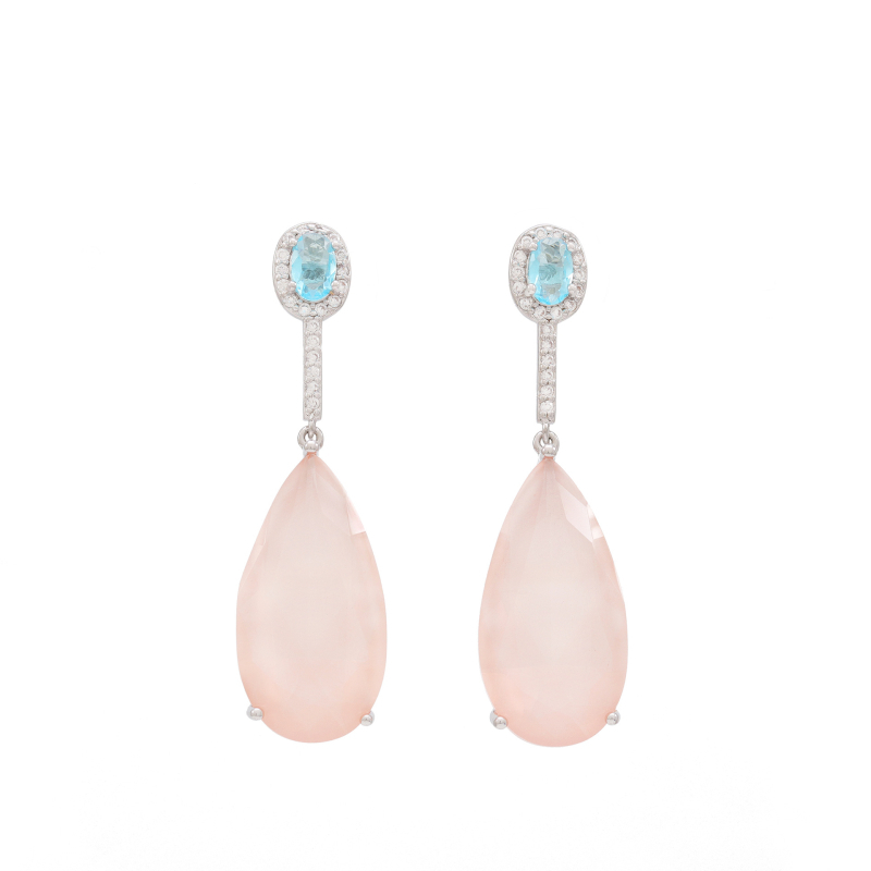 Bakreni naušnici s geometrijskim dizajnom, 5A cirkon ugrađen, elektroplatiranje, Xingyu Jewelry