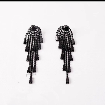 Cercei cu Rhinestone, design geometric, placare electrolitică, pentru femei