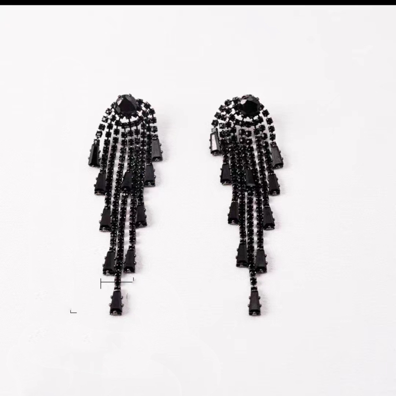 Cercei cu Rhinestone, design geometric, placare electrolitică, pentru femei