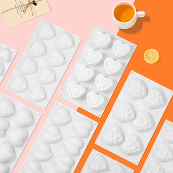 Silikonska forma za mousse sa srcolikim oblikom, model JSC379