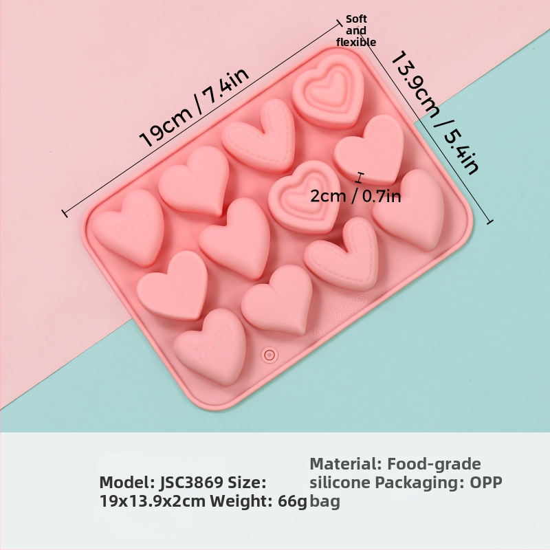Silikonska forma za mousse sa srcolikim oblikom, model JSC379