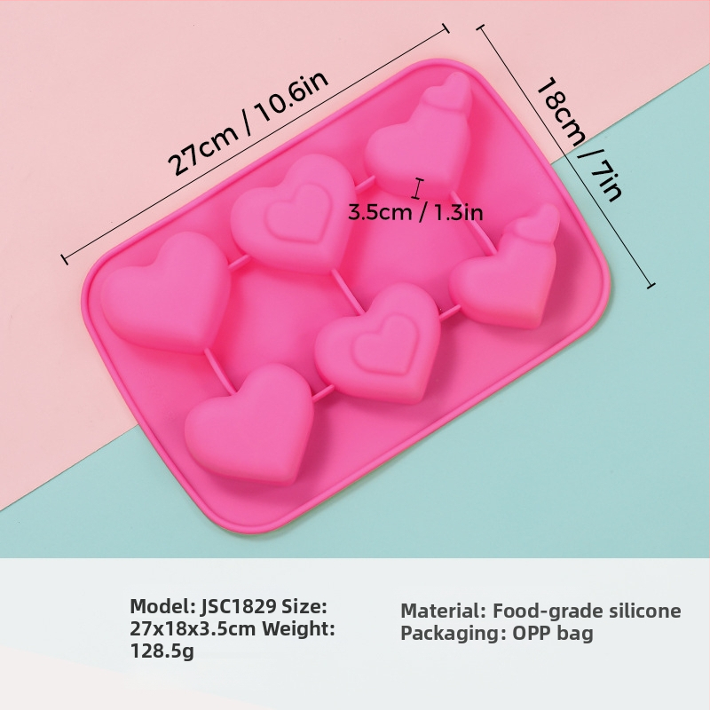Silikonska forma za mousse sa srcolikim oblikom, model JSC379