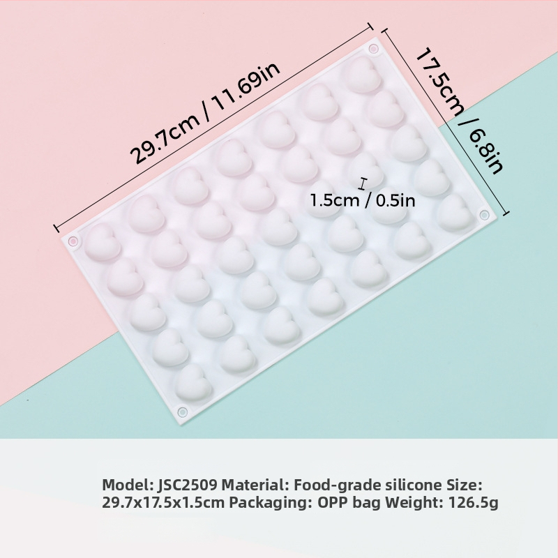 Silikonska forma za mousse sa srcolikim oblikom, model JSC379