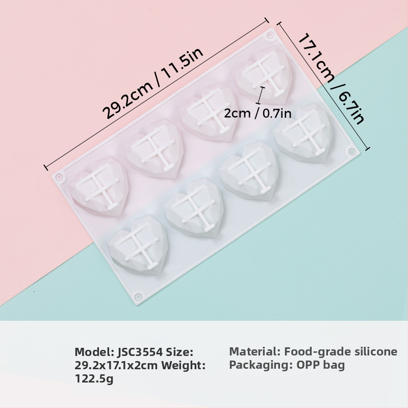 Silikonska forma za mousse sa srcolikim oblikom, model JSC379