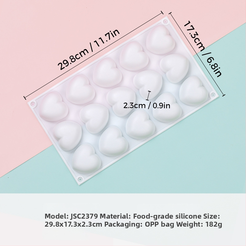Silikonska forma za mousse sa srcolikim oblikom, model JSC379