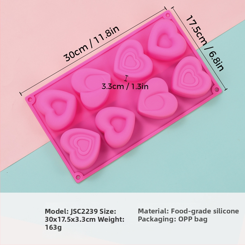 Silikonska forma za mousse sa srcolikim oblikom, model JSC379