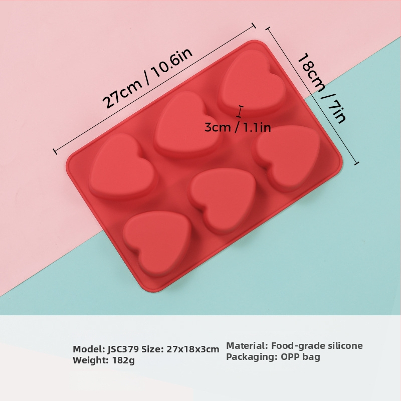 Silikonska forma za mousse sa srcolikim oblikom, model JSC379