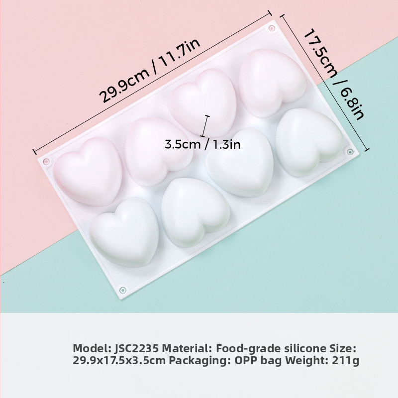 Silikonska forma za mousse sa srcolikim oblikom, model JSC379