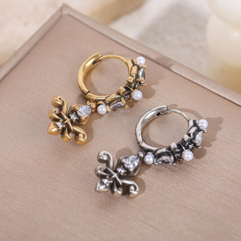 Bakrene naušnice s geometrijskim oblikom, minimalistički stil, elektroplatiranje, za žene