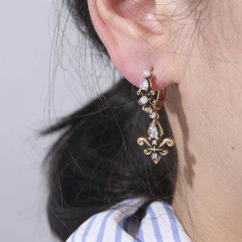 Bakrene naušnice s geometrijskim oblikom, minimalistički stil, elektroplatiranje, za žene